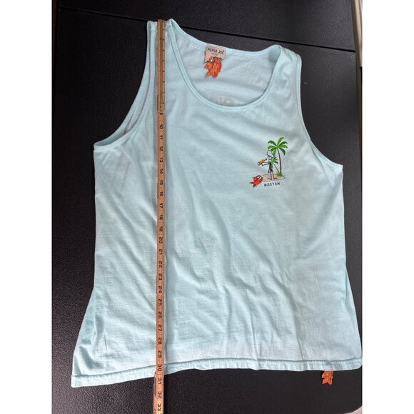 Pirana Joe Roatan Tank Top Light Blue Pirate Ship Graphic Men's XXL - Picture 10 of 10